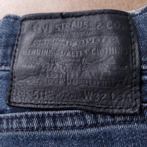 Levi's Premium 511 Jeans Men 32/34 Dark Blue Slim Fit Straight Leg Modern Casual - Picture 3 of 15